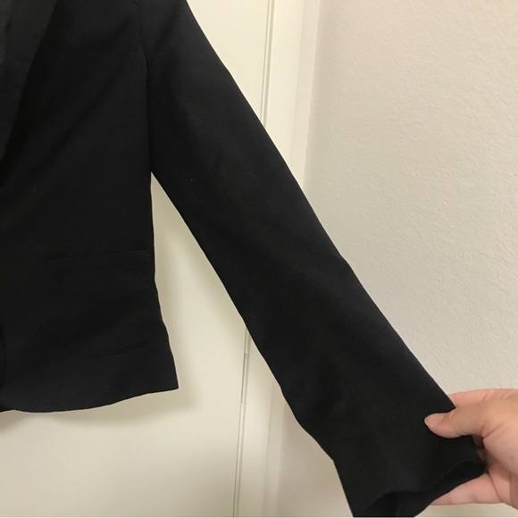 Divided x H&M black single button blazer with silver shoulder studs - Picture 10 of 12